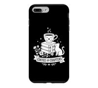 Carcasa para iPhone 7 Plus/8 Plus Café Y Capítulos Amante De Libros De Gatos Lectura Café