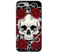 Carcasa para iPhone 7 Plus/8 Plus Calavera y Rosas diseño gótico de Terror
