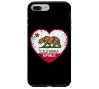 Carcasa para iPhone 7 Plus/8 Plus California Republic Flag - CA - Distressed Design - Classic