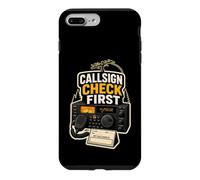 Carcasa para iPhone 7 Plus/8 Plus CALLSIGN Check First Radioaficionado Estación Micrófono