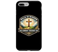 Carcasa para iPhone 7 Plus/8 Plus Camina En Sabiduría como Cristo Nos Enseñó Cristiano Jesús Fe Dios