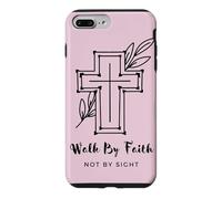 Carcasa para iPhone 7 Plus/8 Plus Camina por fe no por Vista | Verso de la Biblia 2 Corintios 5:7