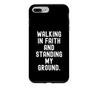 Carcasa para iPhone 7 Plus/8 Plus Caminando en fe y sosteniendo mi Suelo Motivacional