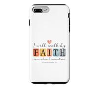 Carcasa para iPhone 7 Plus/8 Plus Caminaré por Faith Christian Bible Verse Design