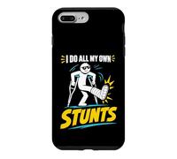 Carcasa para iPhone 7 Plus/8 Plus Camiseta con Texto en inglés I Do My Own Stunts Get Well Funny Injury Leg