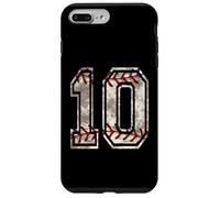 Carcasa para iPhone 7 Plus/8 Plus Camiseta de béisbol número 10 Vintage desgastada
