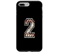 Carcasa para iPhone 7 Plus/8 Plus Camiseta de béisbol número 2 Vintage desgastada