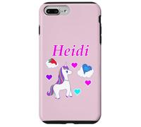 Carcasa para iPhone 7 Plus/8 Plus Camiseta de cumpleaños con diseño de Unicornio para niña con Nombre Heidi