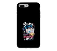 Carcasa para iPhone 7 Plus/8 Plus Camiseta Enfermera Salvando Vidas Sin Almuerzo