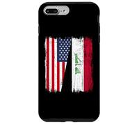 Carcasa para iPhone 7 Plus/8 Plus Camiseta iraquí Americana con Media Bandera de Estados Unidos