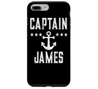 Carcasa para iPhone 7 Plus/8 Plus Capitán James Anchor Náutico Nombre Diseño Vintage