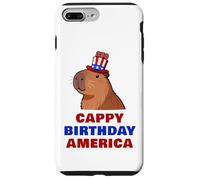 Carcasa para iPhone 7 Plus/8 Plus Cappy Birthday America 250 Years Cute Capybara American