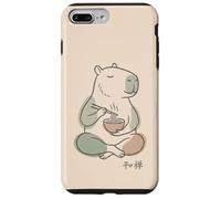 Carcasa para iPhone 7 Plus/8 Plus Capybara Peaceful Zen Ramen Noodle Minimalista Sabi WABI