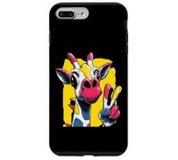 Carcasa para iPhone 7 Plus/8 Plus Cartel gráfico gráfico de Giraffe Peace Graffi con Personajes Pop