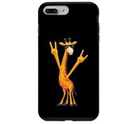 Carcasa para iPhone 7 Plus/8 Plus Carteles de Mano Cool Giraffe Double Rock con Estampado de Animales Punk