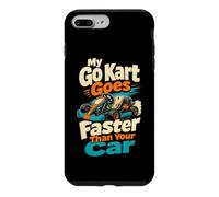 Carcasa para iPhone 7 Plus/8 Plus Cartoon Go Kart Racing Driver Mi Go Kart va más rápido Que
