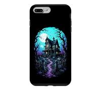 Carcasa para iPhone 7 Plus/8 Plus Casa embrujada Luna de Sangre Arte de Grabado en Madera