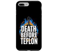 Carcasa para iPhone 7 Plus/8 Plus Cast Iron Skillet Cooking Death Before Nonstick Pan