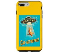 Carcasa para iPhone 7 Plus/8 Plus Cat-astrophe! - Póster de la película Vintage Retro de platillo Volador OVNI