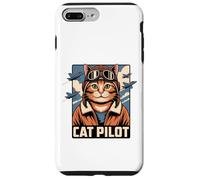 Carcasa para iPhone 7 Plus/8 Plus Cat Pilot Aviator Estilo Vintage