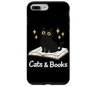Carcasa para iPhone 7 Plus/8 Plus Cats & Books Lector de Libros de Lectura de Gatos Negros