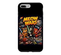 Carcasa para iPhone 7 Plus/8 Plus Cats Fight, Space Cats Illustration Graphic Cartoon