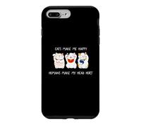 Carcasa para iPhone 7 Plus/8 Plus Cats Make Me Happy Humans Make My Head Hurt for Cat Lovers