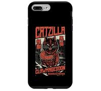 Carcasa para iPhone 7 Plus/8 Plus Catzilla Vintage Japonés Cat Lover Monster Movie Poster