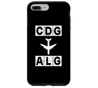 Carcasa para iPhone 7 Plus/8 Plus CDG a ALG Ruta de avión París Argel
