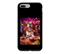 Carcasa para iPhone 7 Plus/8 Plus Celebración de Cupcakes de Perro Beagle Emocionado