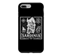 Carcasa para iPhone 7 Plus/8 Plus Cerdeña Italia Mapa Xilografía Impresión