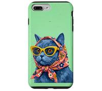 Carcasa para iPhone 7 Plus/8 Plus Chartreux Fashion Cats - Portada de Revista, diseño de Gatos