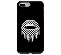 Carcasa para iPhone 7 Plus/8 Plus Checkered Black White Lip Cute Checkerboard