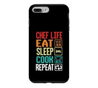 Carcasa para iPhone 7 Plus/8 Plus Chef Life Eat Cook Repeat Funny Cooking Chefs Lover