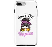 Carcasa para iPhone 7 Plus/8 Plus Chicas a Juego Viaje Nápoles Florida Moño de Pelo desordenado Mujeres