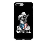 Carcasa para iPhone 7 Plus/8 Plus Chicken Farm Free Range - Sombrero de Vaquero con Bandera Estadounidense