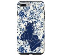 Carcasa para iPhone 7 Plus/8 Plus Chinoiserie Floral Supercute Azul Romántico Caballo Chica