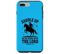 Carcasa para iPhone 7 Plus/8 Plus Christian Cowboy Romans 6:4 Western Riding Lord Faith