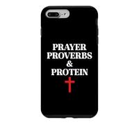 Carcasa para iPhone 7 Plus/8 Plus Christian Prayer Proverbs Protein Shakes Jesus Weights Faith