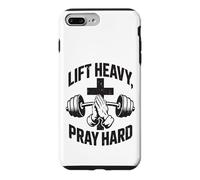 Carcasa para iPhone 7 Plus/8 Plus Christian Workout Lift Heavy Pray Hard Gimnasio para Hombres
