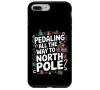 Carcasa para iPhone 7 Plus/8 Plus Ciclista de Navidad - Pedaleando Todo el Camino hacia el Polo Norte