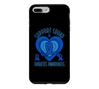 Carcasa para iPhone 7 Plus/8 Plus Cinta Azul para diabéticos del Mes de concientización sobre la Diabetes de Support Squad