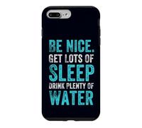 Carcasa para iPhone 7 Plus/8 Plus Cita de hábitos saludables positivos, Be Nice Get Sleep Drink Water
