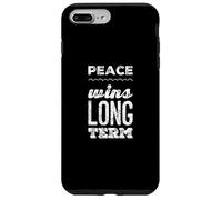 Carcasa para iPhone 7 Plus/8 Plus Cita de Odio la Guerra: «Di no a la Guerra, no a la Guerra, la Paz GANA a Largo Plazo»