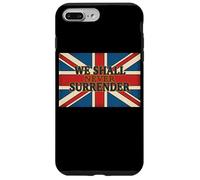 Carcasa para iPhone 7 Plus/8 Plus Cita de Union Jack We Shall Never Surrender Churchill