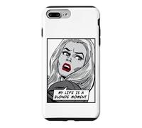 Carcasa para iPhone 7 Plus/8 Plus Cita Divertida de My Life Is A Blonde Moment Vintage Pop Art Girl