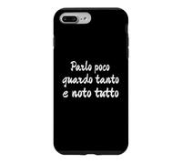 Carcasa para iPhone 7 Plus/8 Plus Cita Divertida Parlo Poco guardo Tanto e NOTO Tutto