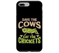 Carcasa para iPhone 7 Plus/8 Plus Cita Divertida Vegana - Eat The Crickets - Save The Cows