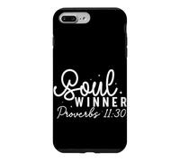 Carcasa para iPhone 7 Plus/8 Plus Cita Motivacional Proverbios 11:30 para Ganadores de Almas