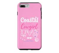 Carcasa para iPhone 7 Plus/8 Plus Coastal Cowgirl Summer Bachelorette Cowboy Hat Beach Blue